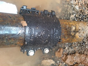 Repaired water leak by Token Engineering, Merseyside at News International, Knowsley